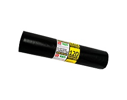 Мешки для мусора 120 л, черные, в рулоне 25 шт., ПВД, 40 мкм, 1100х700 мм, GRIFON, 101-019 в Севастополе