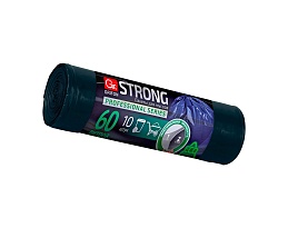 Мешки для мусора 60 л, двухслойные, синие, в рулоне 10 шт., ПВД, 30 мкм, 700х600 мм, GRIFON SUPER POWER , 101-090 в Севастополе