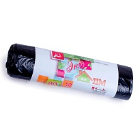 Мешки для мусора 60 л, черные, в рулоне 20 шт., ПНД, 7 мкм, 700х600 мм, Концепция Быта ЭкоДом, 601349 в Севастополе