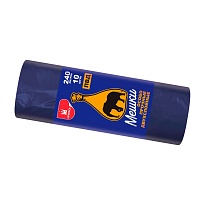 Мешки для мусора 240 л, синие, рулон 10 шт., ПВД 36 мкм, 1350х900 мм, Уфа Пак, МВ1854 (МВ 240-10с) в Севастополе