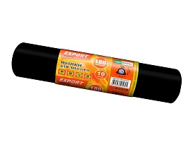 Мешки для мусора 180 л, ароматизированные, черные, в рулоне 10 шт., ПВД, 80 мкм, 1100х930 мм, EXPORT, exp18010142 в Севастополе