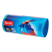 Мешки для мусора 35 л, с ушками, синие, в рулоне 30 шт., ПНД, 10,5 мкм, 640х500 мм, PACLAN Multitop, 600819 в Севастополе