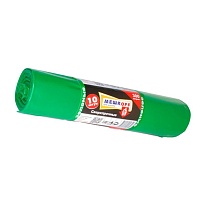 Мешки для мусора 300 л, зеленые, в рулоне 10 шт., ПВД 65 мкм, 1400х1000 мм, МЕШКОFF, 4922 в Севастополе