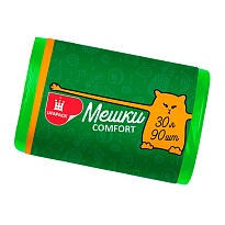 Мешки для мусора 30 л, зеленые, в рулоне 90 шт., ПНД, 6 мкм, 560х480 мм, Comfort, М4268 в Севастополе