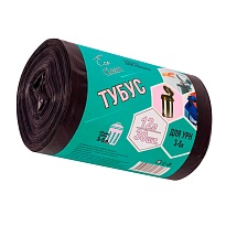 Мешки для мусора 12 л, черные, в рулоне 30 шт., ПНД, 6 мкм, 550х320 мм, Концепция Быта Tubus, 604936 в Севастополе