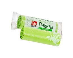 Мешки для мусора 120 л, биоразлагаемые, на втулке, зеленые, в рулоне 10 шт., ПНД, 18 мкм, 1100х700 мм, GRIFON Bio, 100-120 в Севастополе