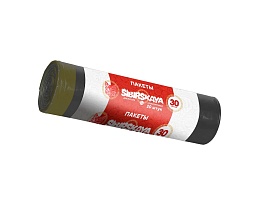 Мешки для мусора 30 л, с завязками, черные, в рулоне 20 шт., ПНД, 12 мкм, 560х530 мм, SIBIRSKAYA, 101-071 S в Севастополе