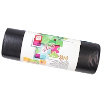 Мешки для мусора 220 л, черные, в рулоне 10 шт., ПВД, 29 мкм, 1100х830 мм, Концепция Быта ЭкоДом, 604924 в Севастополе